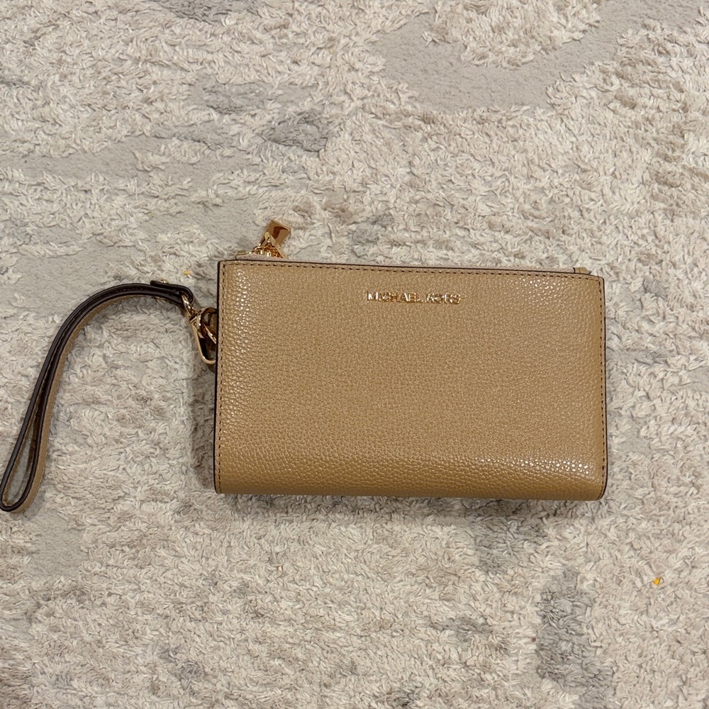 Michael Kors Brown Leather Wristlet